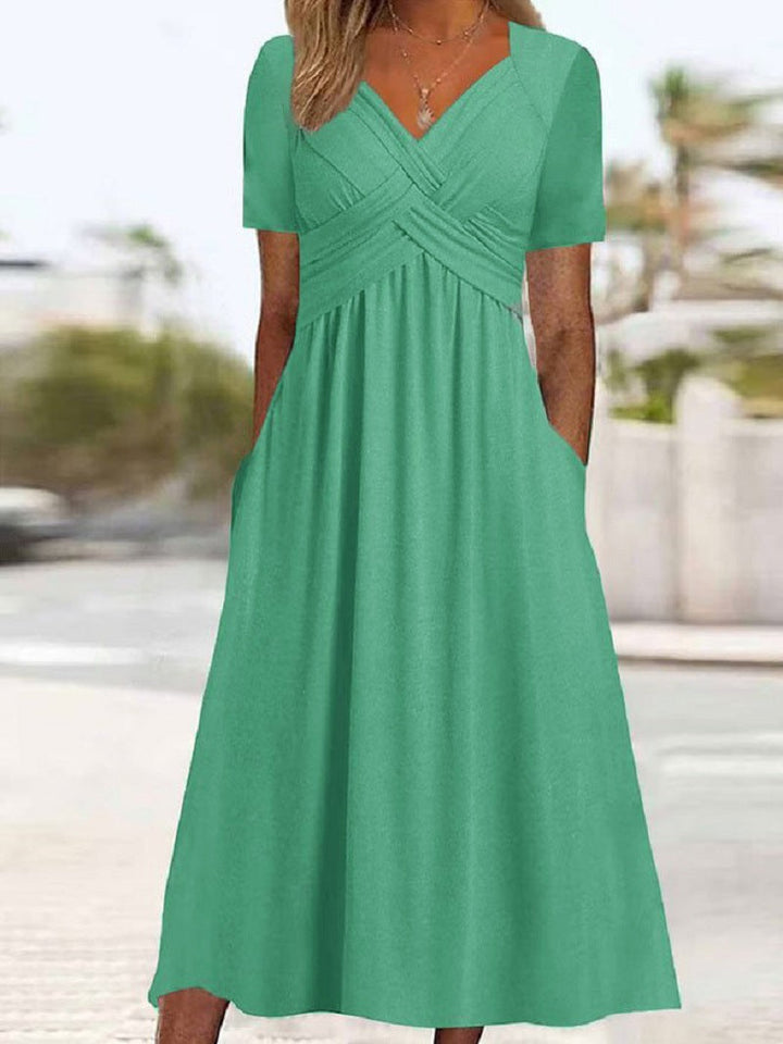Maryjane | Robe Midi Femme | Décolleté en V