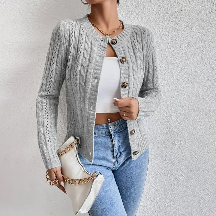 Gilet tendance à boutons pour femmes | Manches longues