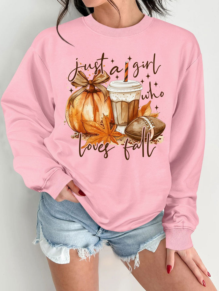 Sweat-shirt pour femmes avec motif automnal et impression inspirante