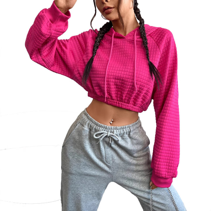 Hoodie cropped pour femmes avec design structuré