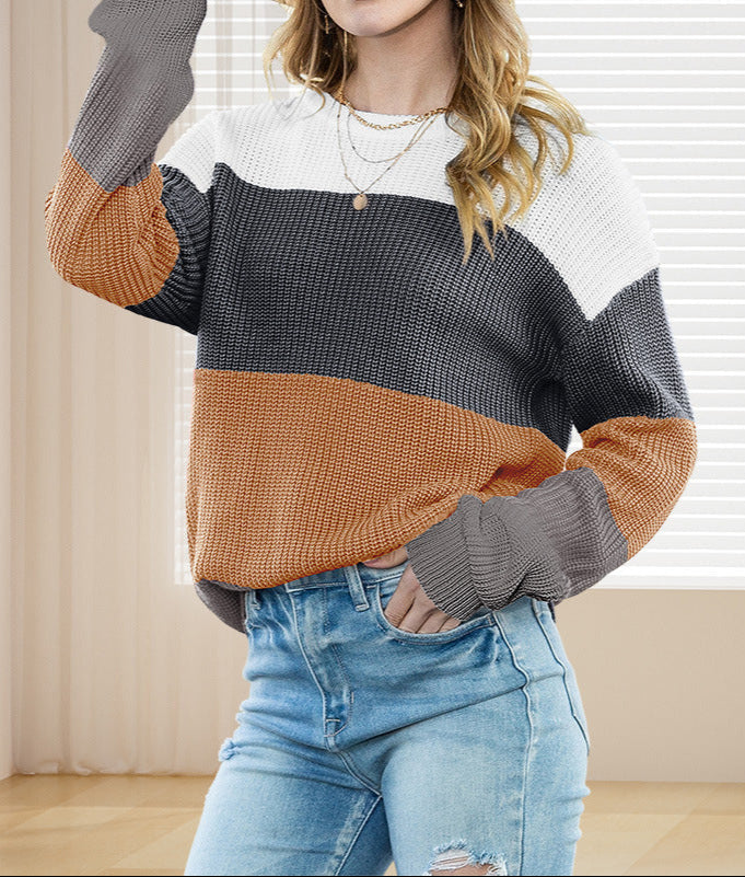 Pull en Tricot FARBLOCK pour Femmes | STYLE MODERNE ET CONFORTABLE