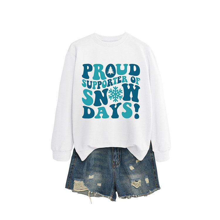 Sweatshirt pour femmes avec impression créative et coupe décontractée