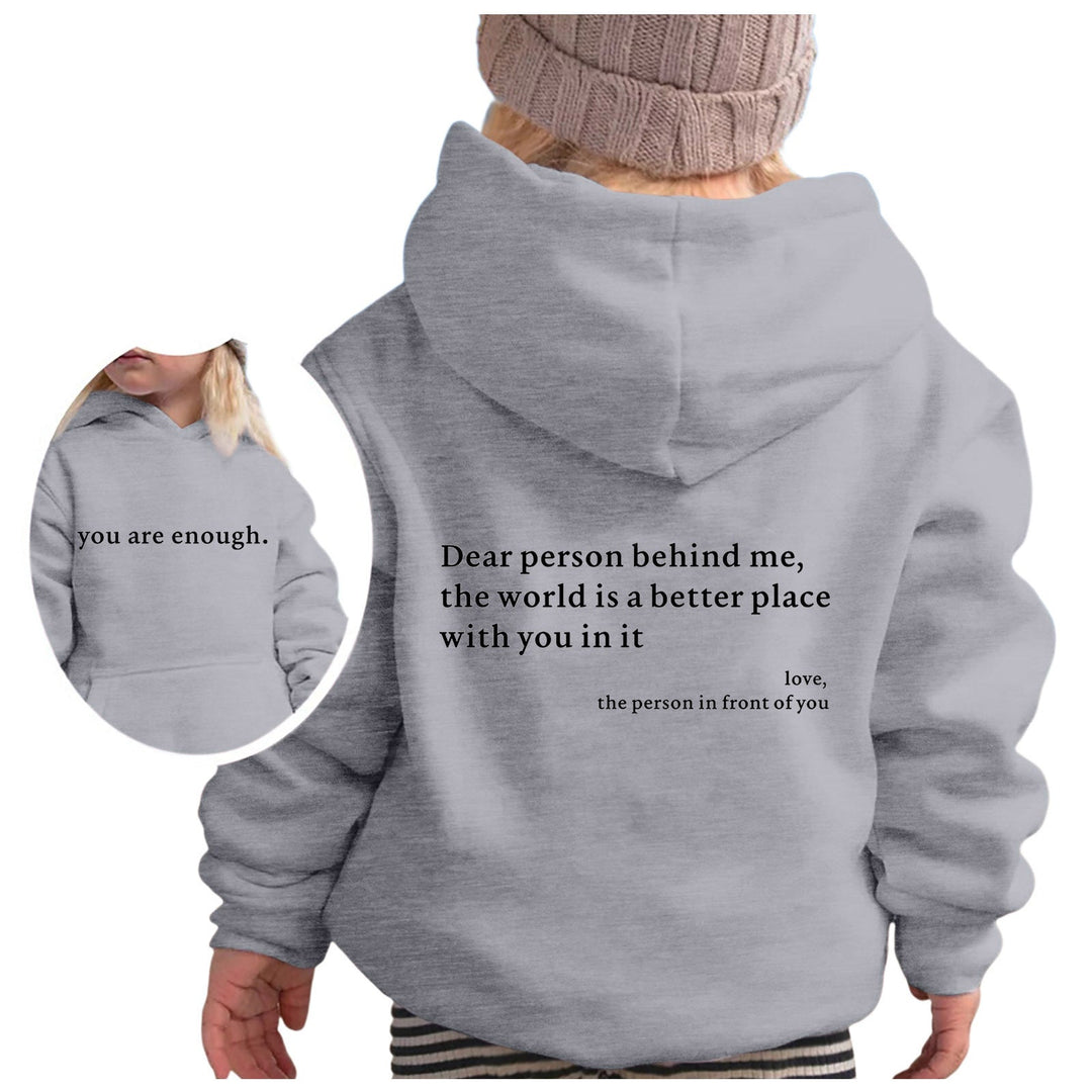 Sweat à capuche pour femmes avec inscription motivante et coupe décontractée