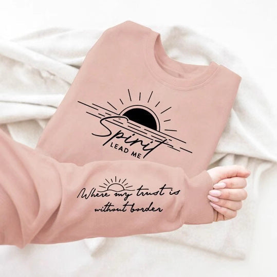 Sweat-shirt pour femmes avec impression inspirante et tissu doux