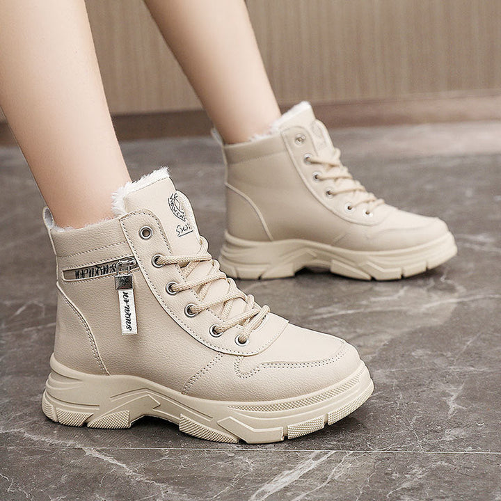 Bottes d'hiver pour femmes avec doublure chaude et semelle antidérapante