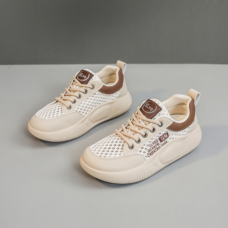 Baskets respirantes pour femmes avec design en maille à la mode et semelle amortissante