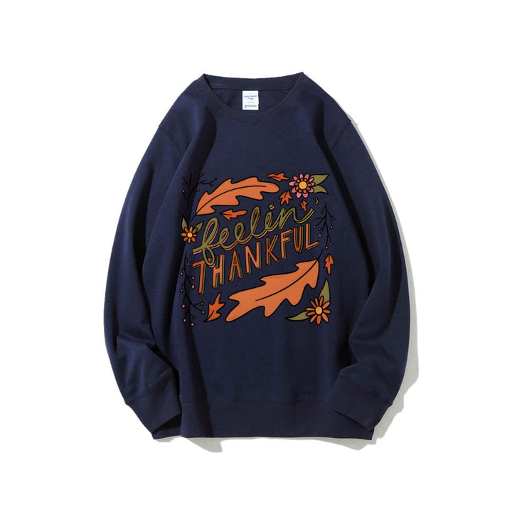 Sweatshirt pour femmes avec motif automnal coloré et inscription inspirante