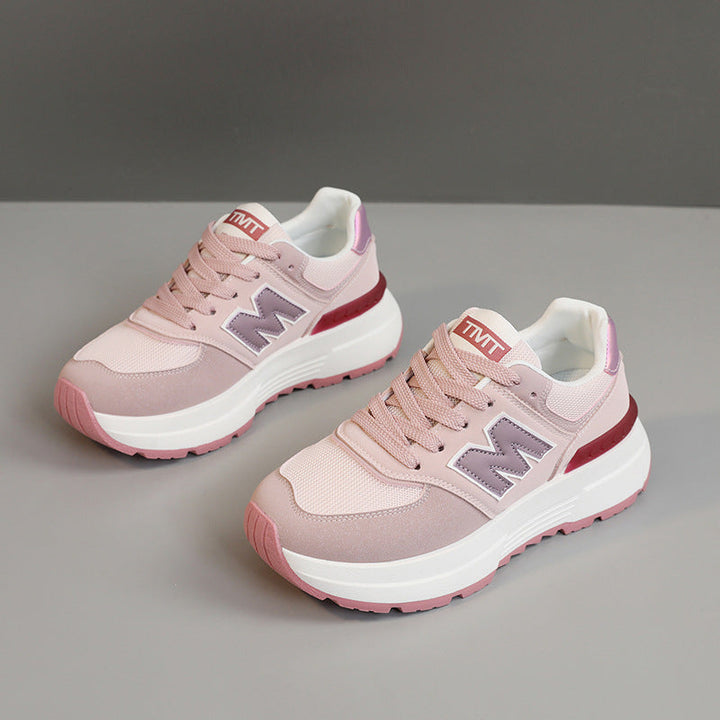 Baskets confortables et à la mode pour femmes avec semelle épaisse