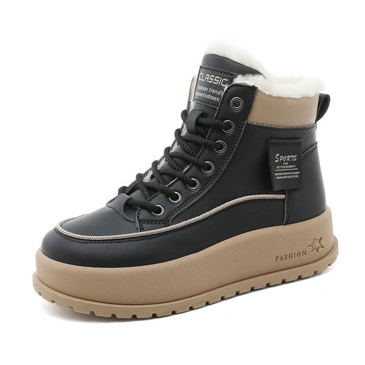 Bottes d'hiver pour femmes avec doublure douce et semelle antidérapante