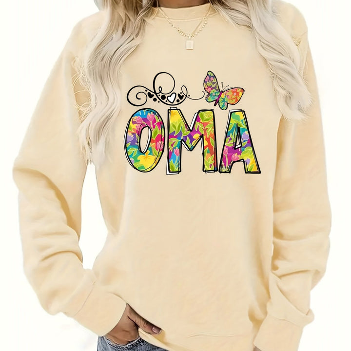 Sweat-shirt pour femmes avec impression botanique créative