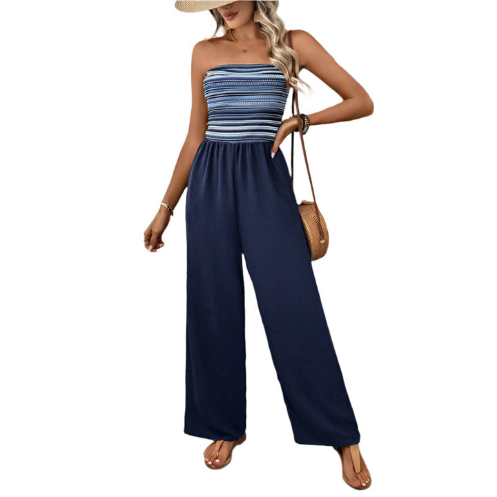 Belinda - Combinaison bandeau avec jambes larges