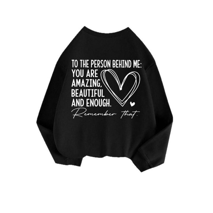 Sweat-shirt pour femmes avec motif inspirant et coupe décontractée