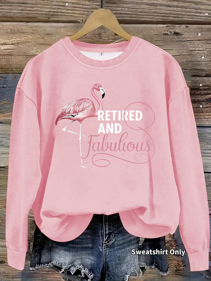 Sweat-shirt pour femmes avec un motif de flamant rose unique et une impression inspirante