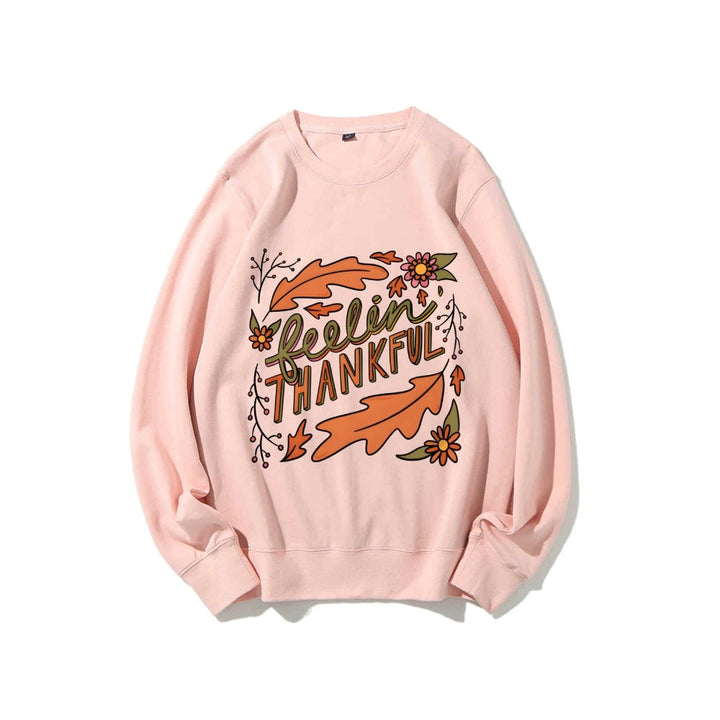 Sweatshirt pour femmes avec motif automnal coloré et inscription inspirante