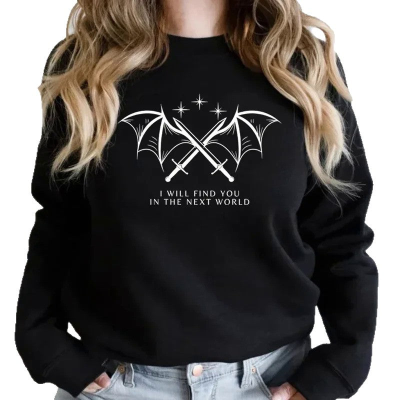 Sweatshirt pour femmes avec design graphique artistique et inscription inspirante