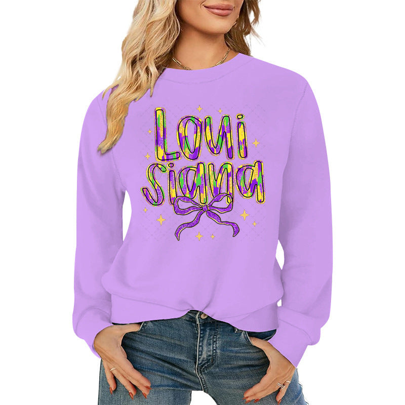 Sweatshirt pour femmes avec inscription créative et intérieur doux