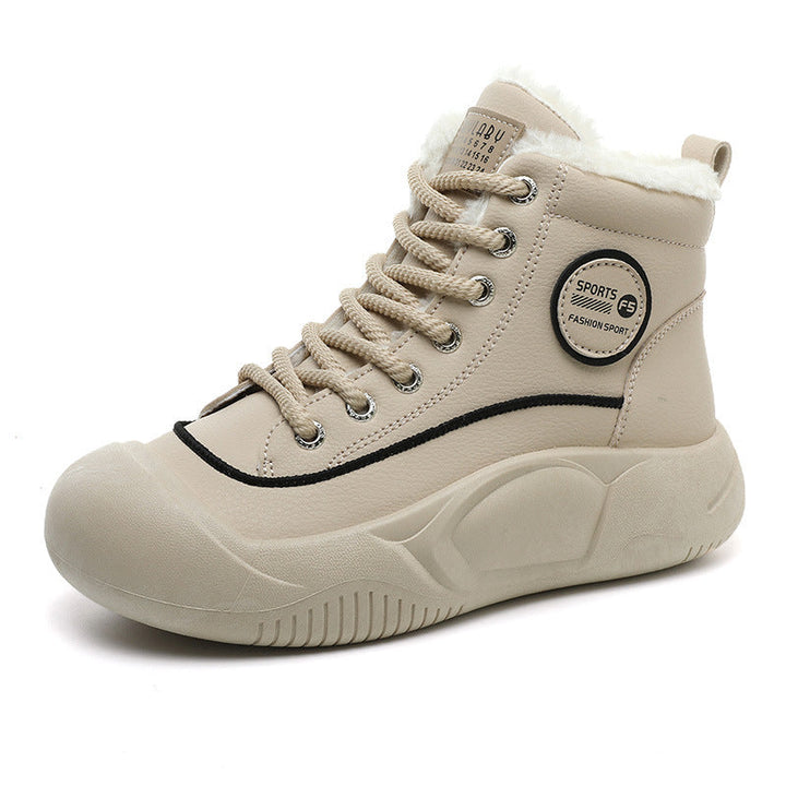 Baskets d'hiver pour femmes ultra confortables avec doublure en polaire isolante