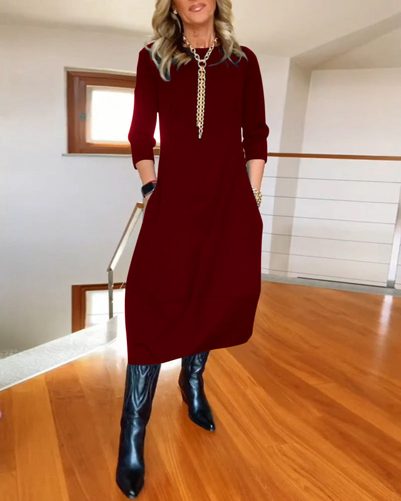 Elvira - Robe midi d'été à la mode et confortable