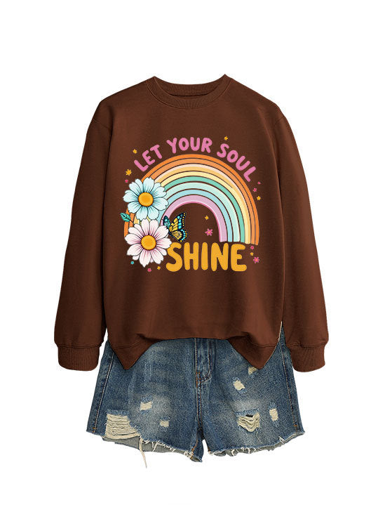 Sweat-shirt pour femmes avec dégradé de couleurs et design graphique floral