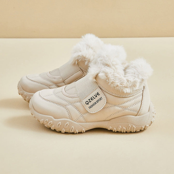 Baskets d'hiver pour femmes avec doublure douillette et semelle antidérapante
