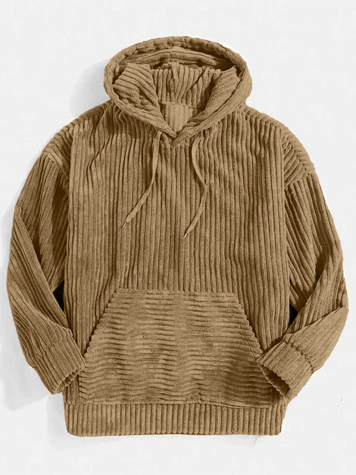 Pull à capuche confortable pour femmes au design côtelé moderne
