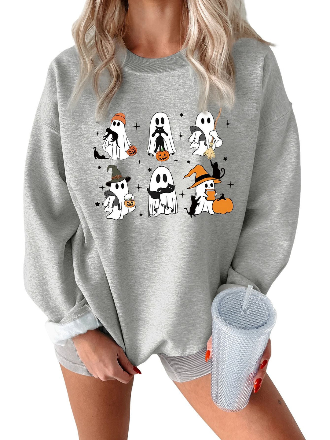 Sweat-shirt pour femmes avec motif d'horreur créatif