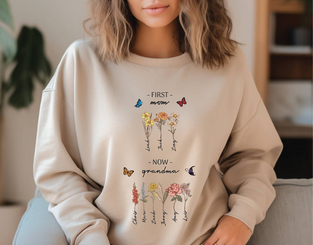 Sweatshirt pour femmes avec impression florale et inscription inspirante