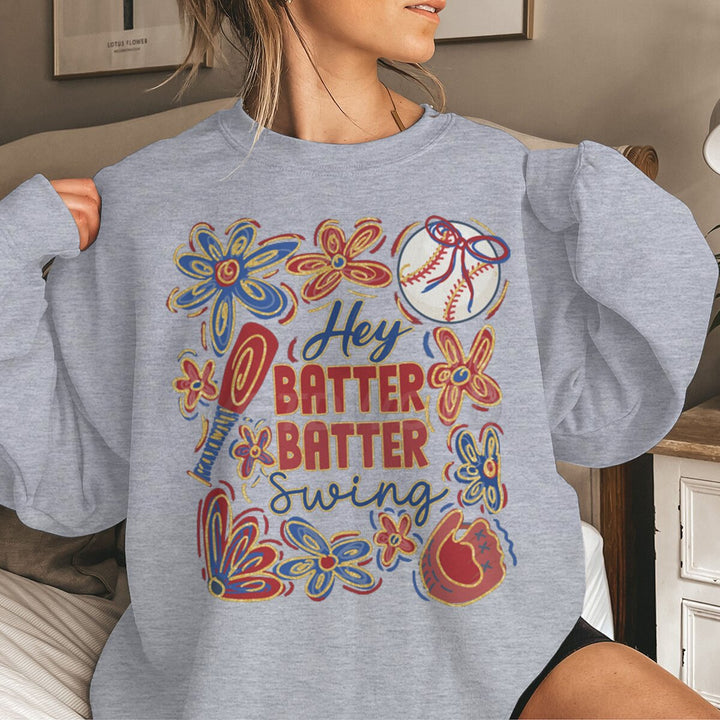 Sweatshirt pour femmes avec motif de baseball créatif et coupe décontractée