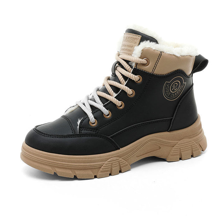Bottes d'hiver chaudes pour femmes avec doublure douillette et semelle antidérapante