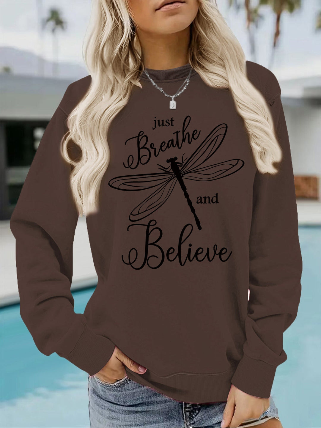 Sweatshirt pour femmes avec un motif inspirant de parapente et une coupe décontractée