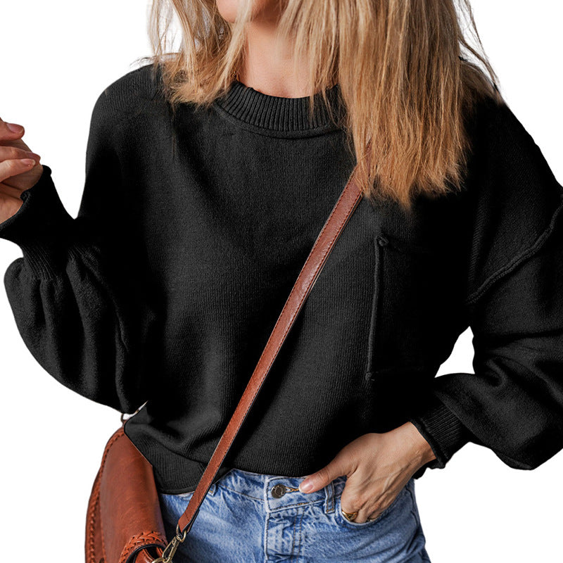 Pull en maille à manches longues pour femmes | STYLE MODERNE, CONFORTABLE, POLYVALENT