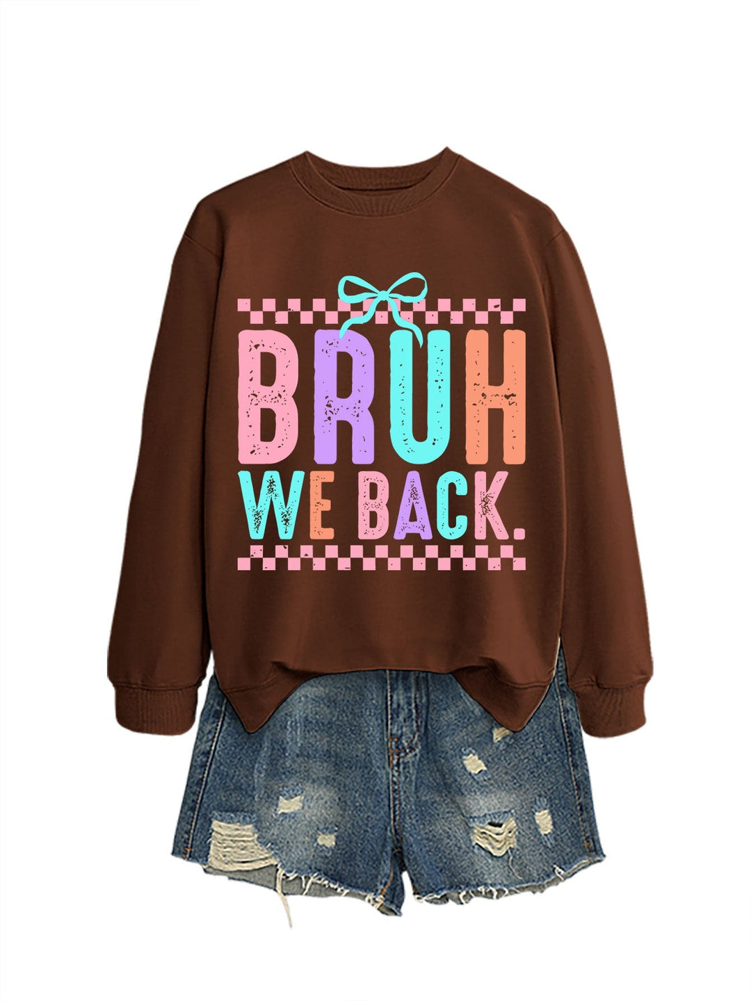 Sweatshirt pour femmes avec impression joyeuse et coupe confortable