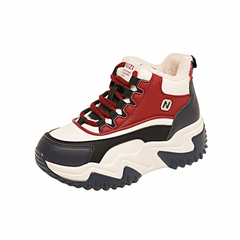 Baskets montantes sportives pour femmes avec doublure douillette