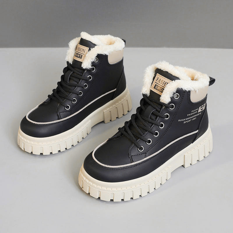 Bottes montantes d'hiver pour femmes avec doublure douillette et semelle profilée robuste