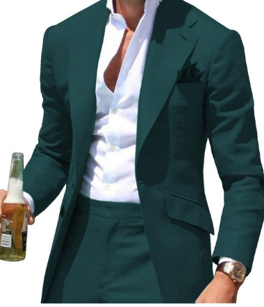 Costume de mariage élégant pour homme en deux pièces | Vert