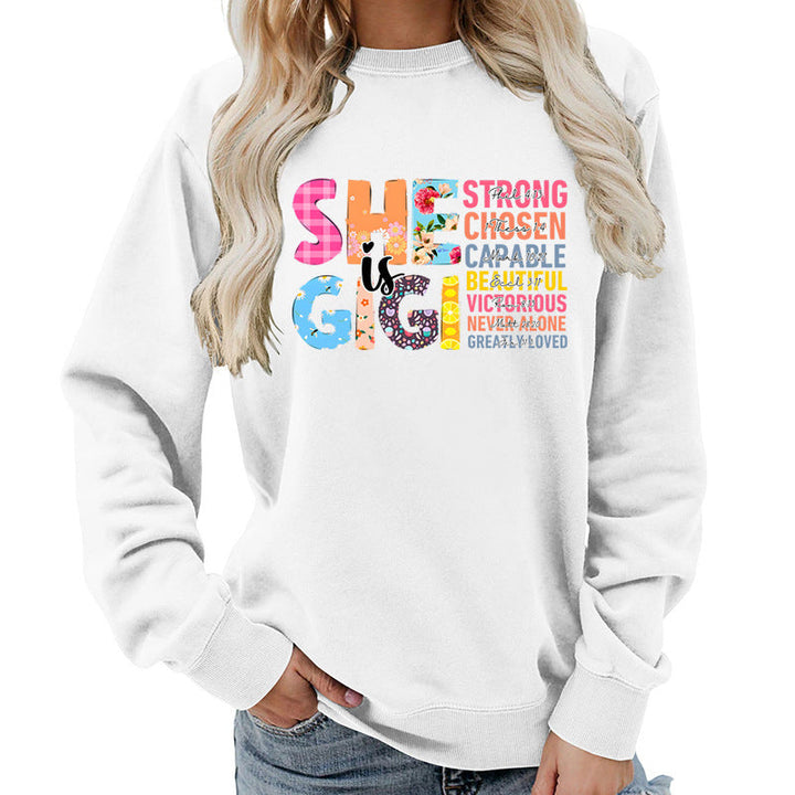 Sweat-shirt pour femmes avec design de texte inspirant