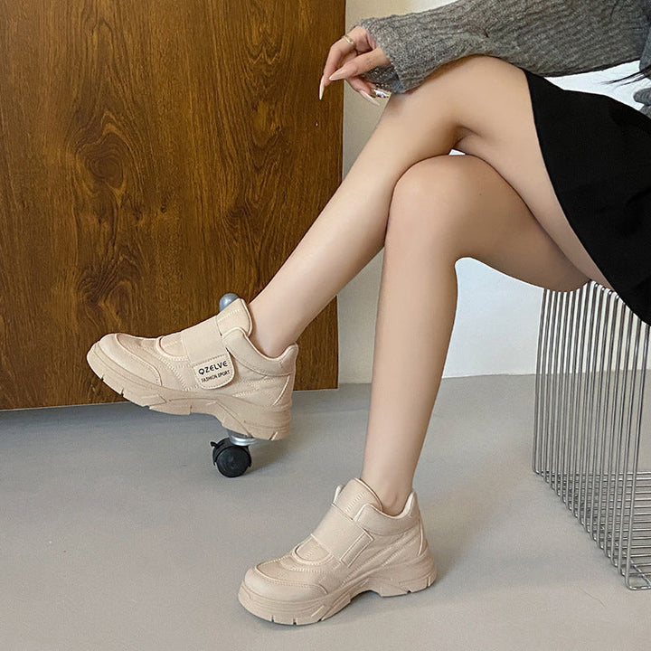 Baskets Sportives pour Femmes avec Tige en Velours Antidérapant et Système de Velcro Confortable