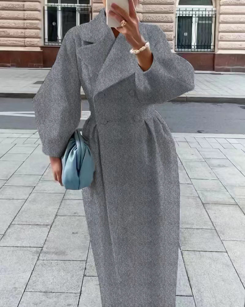 Trench-coat long élégant pour femmes | Col revers