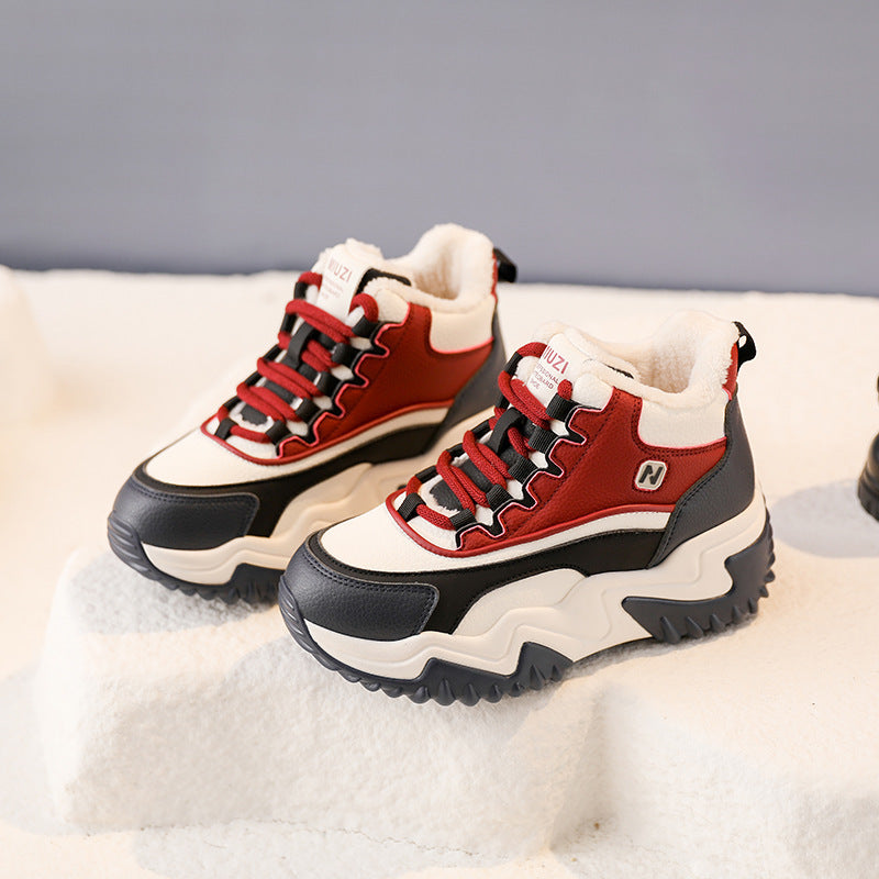 Baskets montantes sportives pour femmes avec doublure douillette