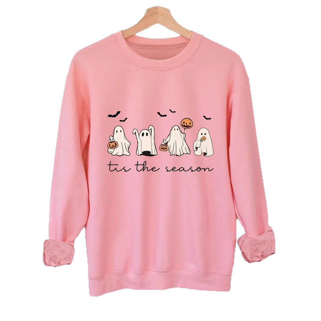 Sweatshirt pour femmes avec motif d'Halloween joyeux et coupe décontractée