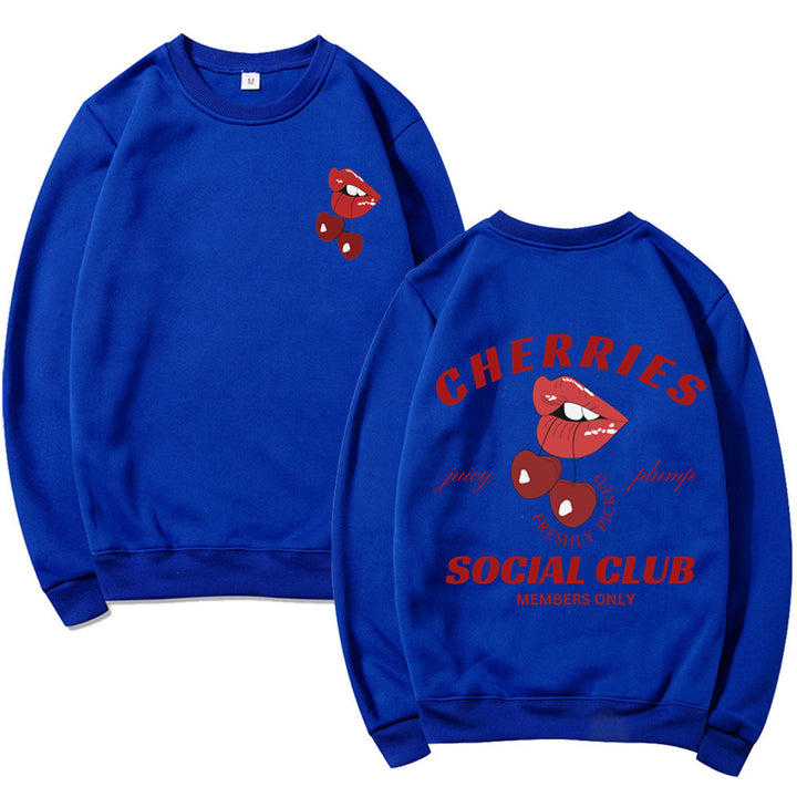 Sweatshirt pour femmes avec un design créatif de fruits et de bouche
