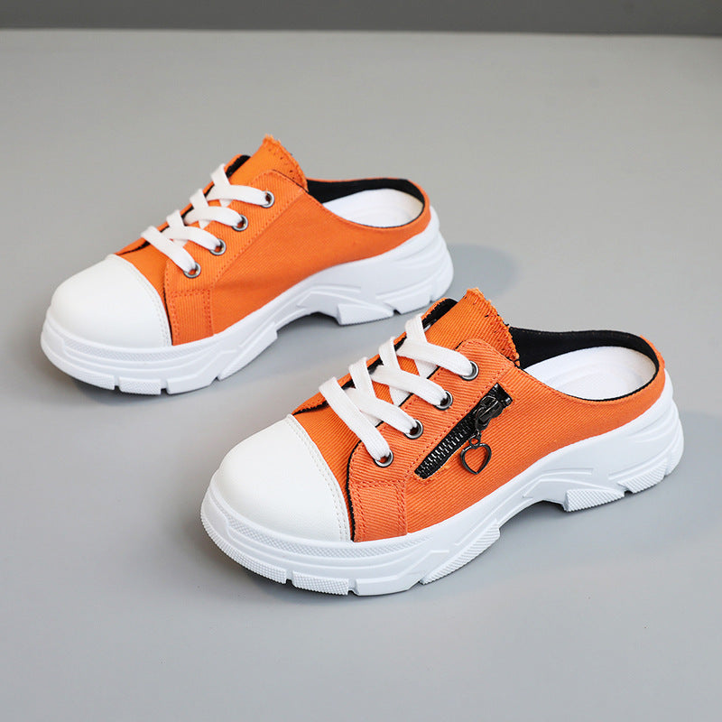 Baskets Slip-On pour Femmes avec fermeture éclair à la mode et semelle intérieure confortable