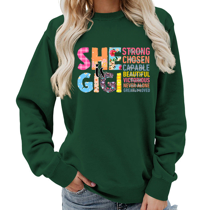 Sweat-shirt pour femmes avec design de texte inspirant
