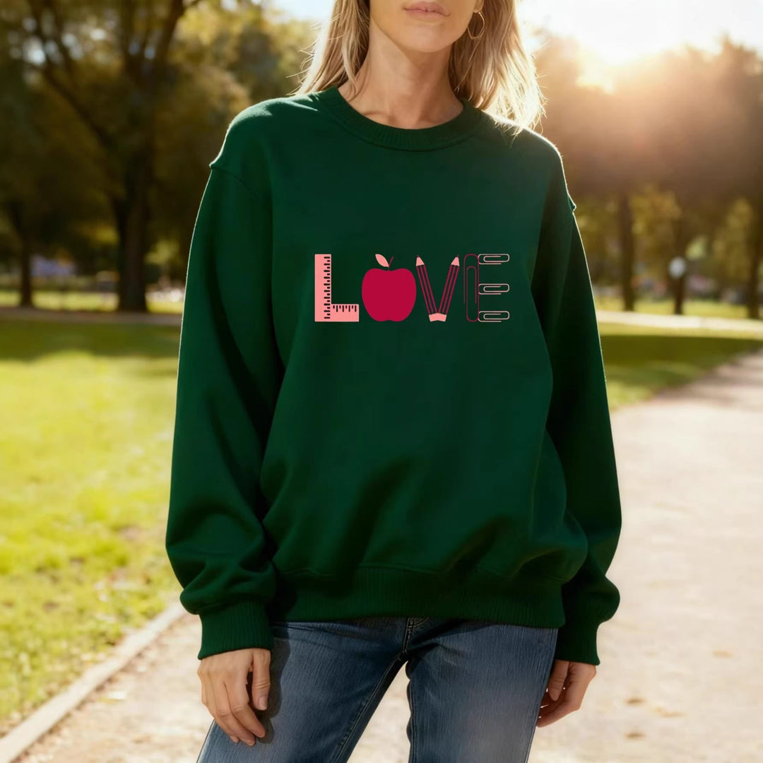 Sweat-shirt pour femmes avec un motif Love créatif
