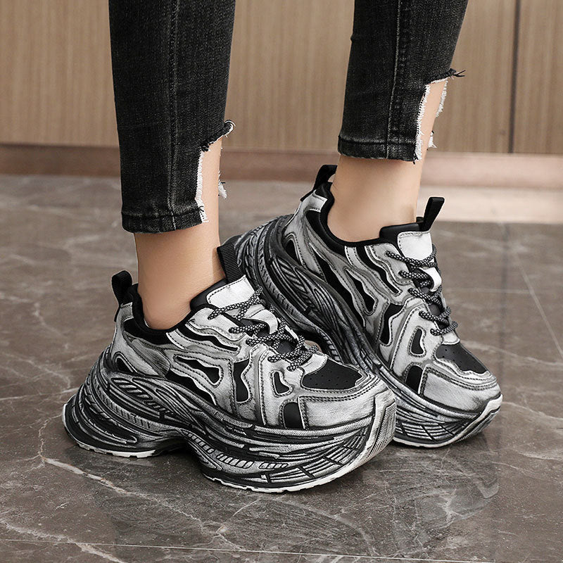 Baskets Chunky pour femmes avec design innovant et élastique