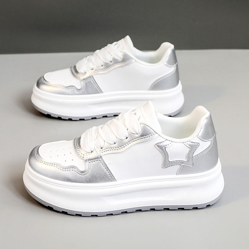 Baskets à plateforme sportives pour femmes avec accents brillants et amorti confortable