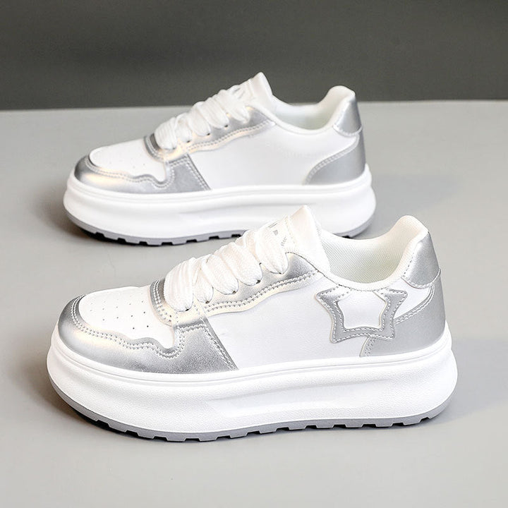Baskets à plateforme sportives pour femmes avec accents brillants et amorti confortable