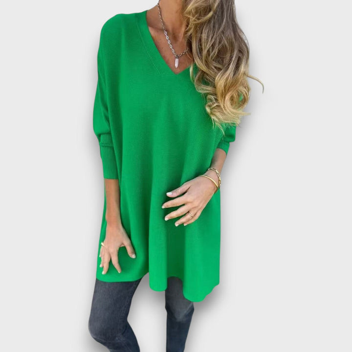 Leona – Tunika en tricot décontractée avec décolleté en V