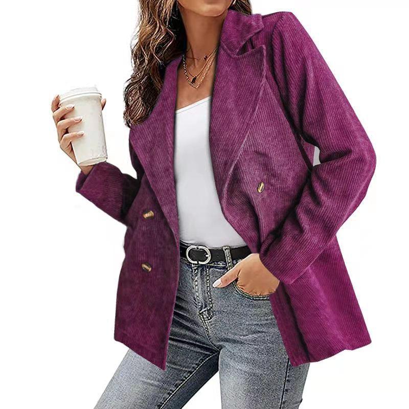 Manteau double boutonnage pour femmes