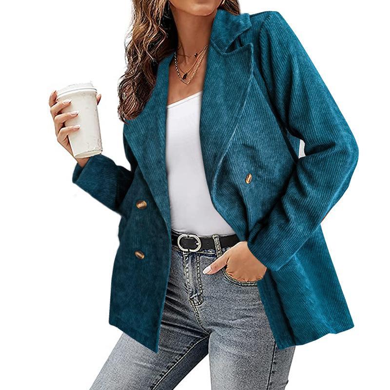 Manteau double boutonnage pour femmes